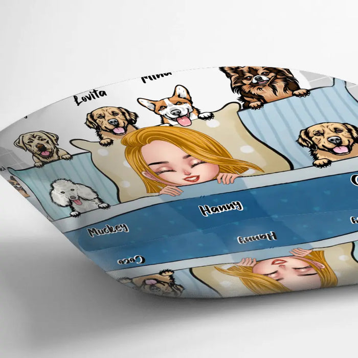 Custom Personalized Dog/Cat Mom Pillow Cover - Gift Idea For Dog/Cat Lovers/Mother's Day - Upto 6 Dogs/Cats - Trouble Maker