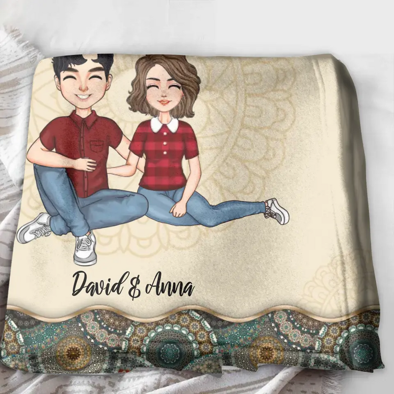 Personalized Couple Quilt/Fleece Throw Blanket - Gift Idea For Couple/Mother's Day/Father's Day - Annoying Each Other For 12 Years And Still Going Strong