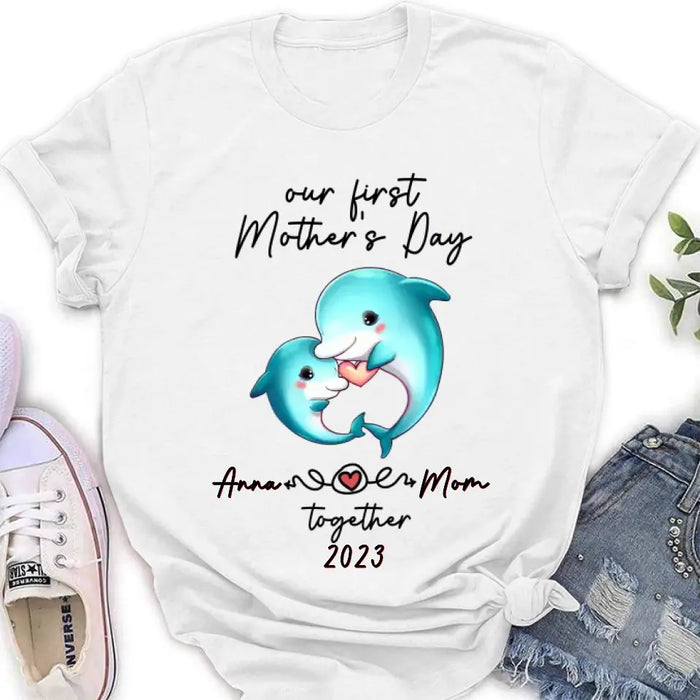 Custom Personalized Baby Onesie/T-Shirt - Mother's Day Gift Idea For Baby/Mom - Our First Mother's Day Together 2023