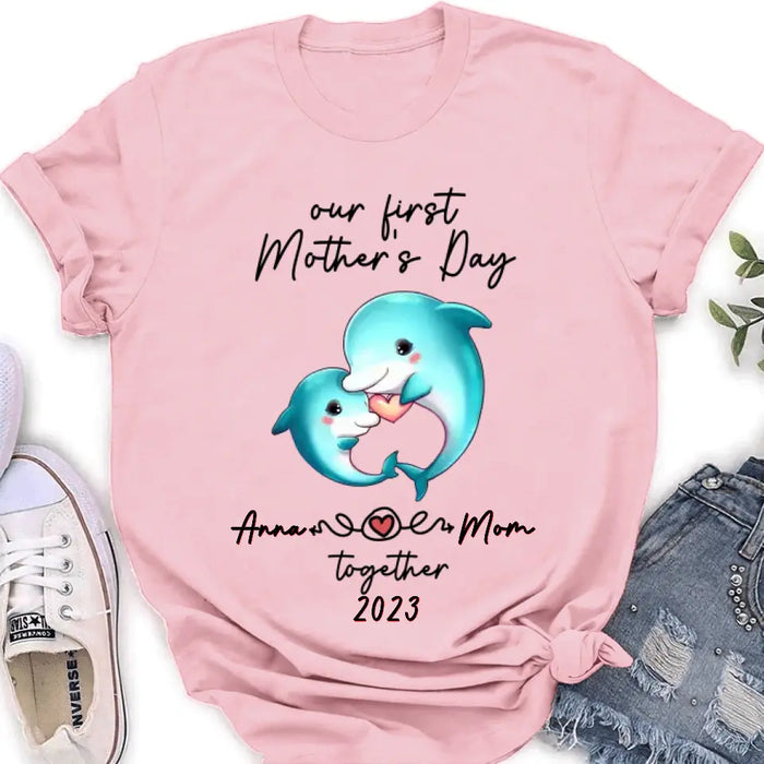 Custom Personalized Baby Onesie/T-Shirt - Mother's Day Gift Idea For Baby/Mom - Our First Mother's Day Together 2023