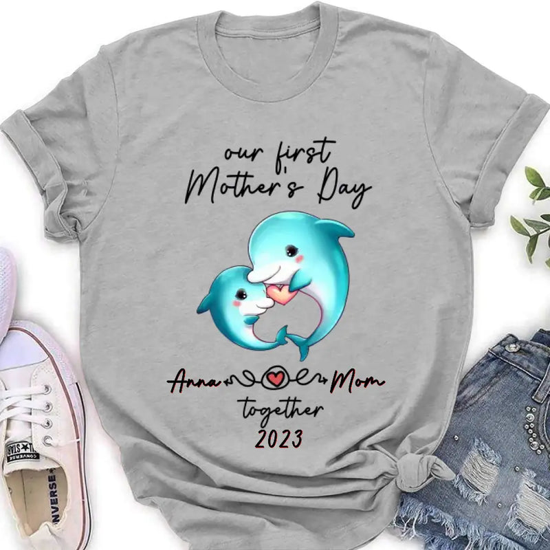 Personalized Baby Onesie/T-Shirt - Mother's Day Gift Idea For Baby/Mom - Our First Mother's Day Together 2023