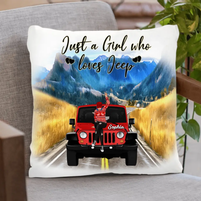Custom Personalized Off - Road Girl Pillow Cover/Quilt/ Fleece Blanket