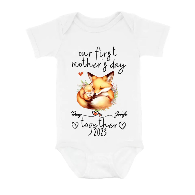 Personalized Mother's Day Baby Onesie/T-Shirt - Gift Idea For Mother's Day/Baby - Our First Mother's Day Together