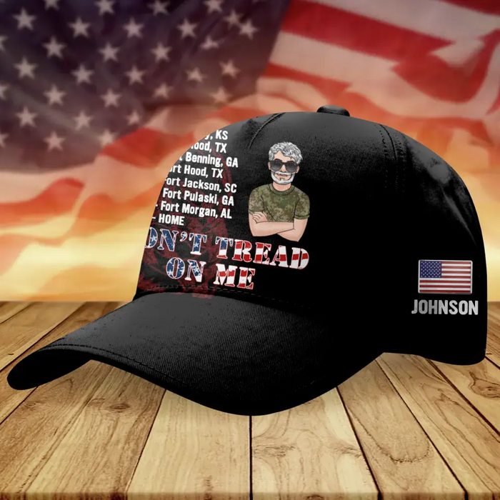 Custom Personalized Veteran Classic Cap - Gift Idea For Veteran/Father's Day - Don't Tread On Me