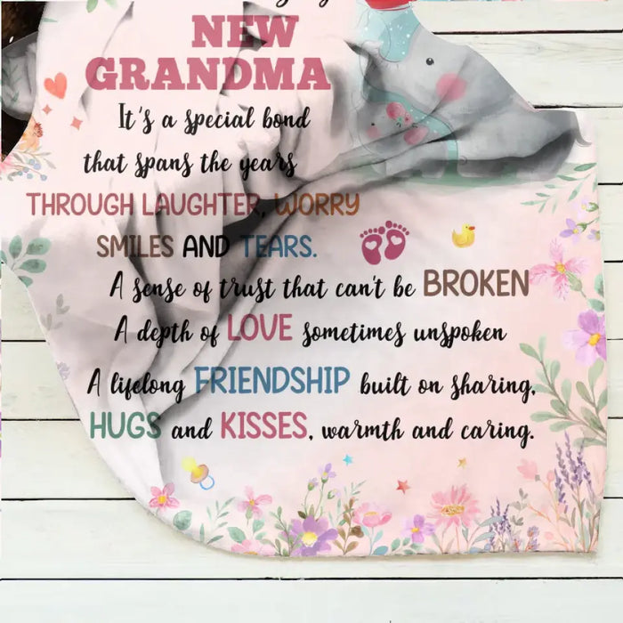 Custom Personalized New Grandma Single Layer Fleece/ Quilt Blanket - Mother's Day Gift Idea for Grandma - To An Amazing New Grandma