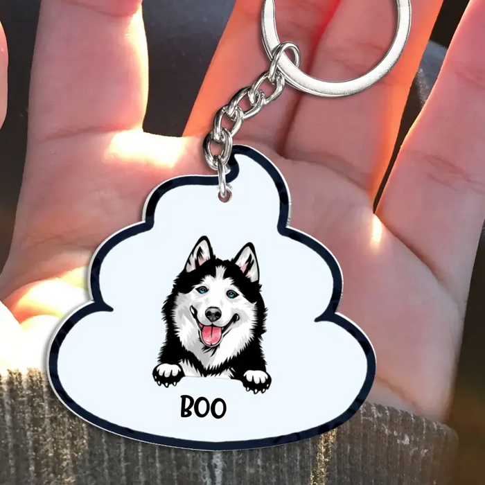 Custom Personalized Pet Acrylic Keychain - Mother's Day Gift Idea for Dog/Cat Owners - Oh Shit I'm Lost Please Call My Mom