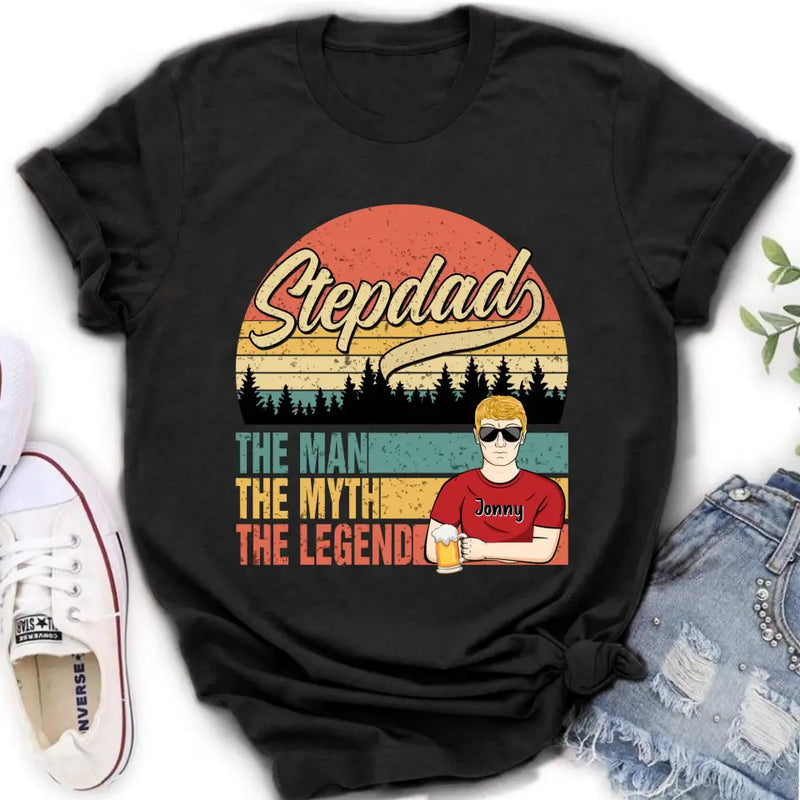 Personalized Stepdad Shirt/Hoodie - Father's Day Gift Idea for Stepdad - The Man The Myth The Legend