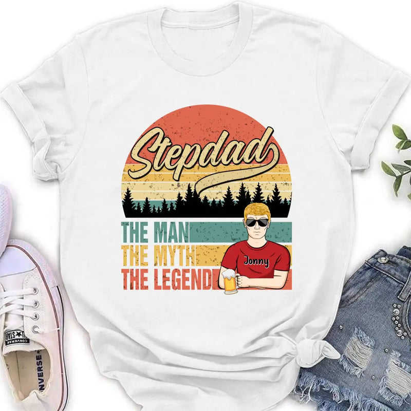 Personalized Stepdad Shirt/Hoodie - Father's Day Gift Idea for Stepdad - The Man The Myth The Legend