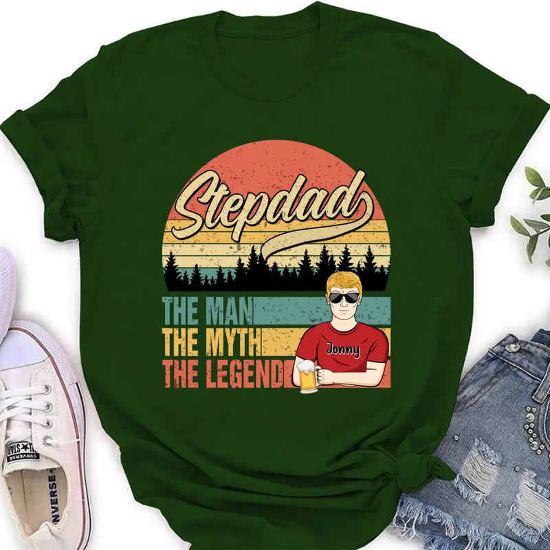 Personalized Stepdad Shirt/Hoodie - Father's Day Gift Idea for Stepdad - The Man The Myth The Legend