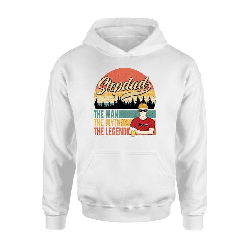 Personalized Stepdad Shirt/Hoodie - Father's Day Gift Idea for Stepdad - The Man The Myth The Legend