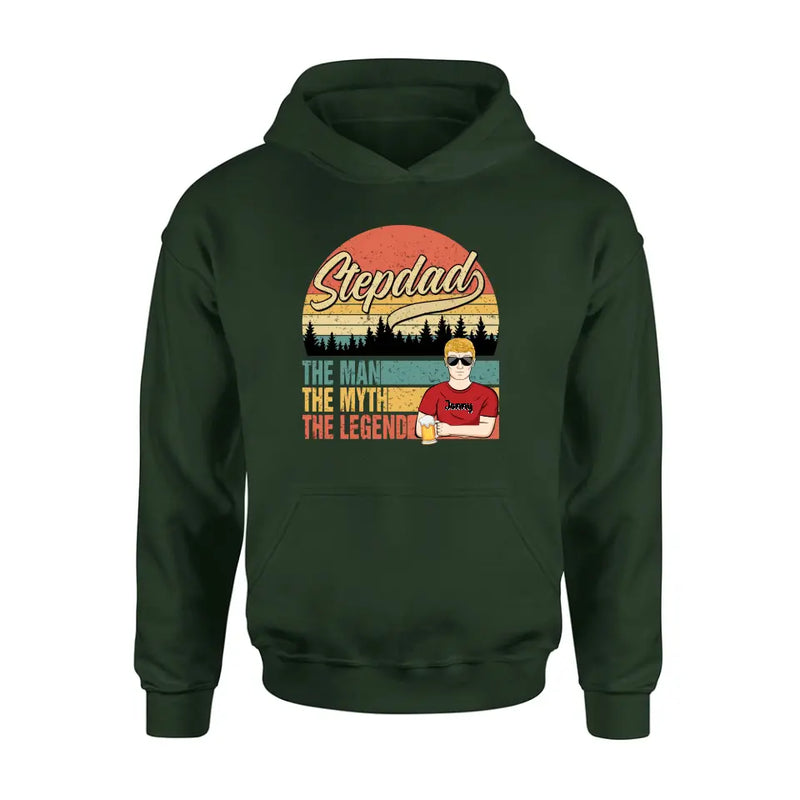 Personalized Stepdad Shirt/Hoodie - Father's Day Gift Idea for Stepdad - The Man The Myth The Legend