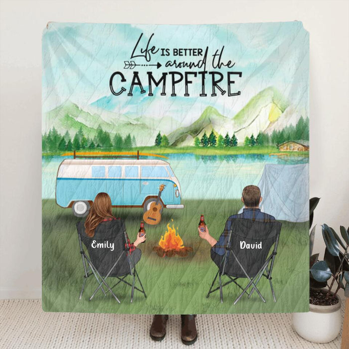 Custom Personalized Camping Blanket - Gift for the whole family, camping lovers - Happy Camper - Q3VZTZ2 copy