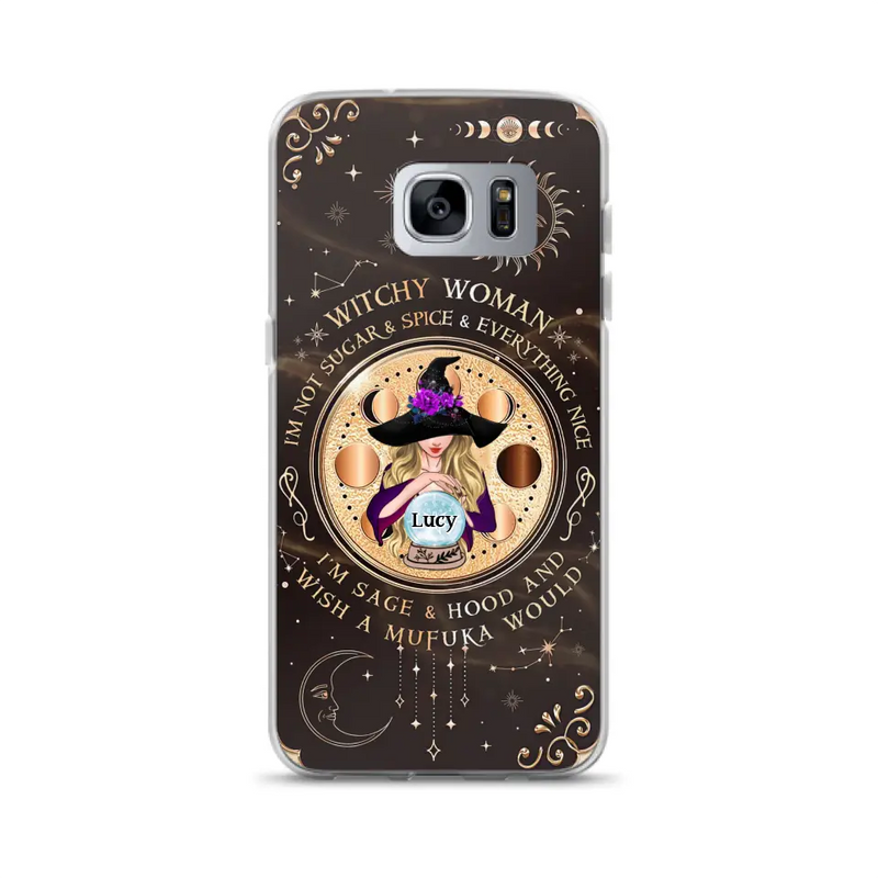 Personalized Witchy Woman Phone Case - Gift Idea For Witch/Friends/Birthday/Halloween Day - I'm Not Sugar & Spice & Everything Nice - Case For iPhone/Samsung