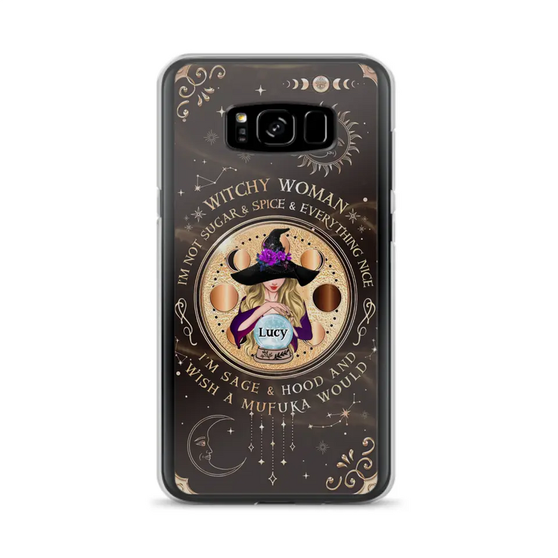 Personalized Witchy Woman Phone Case - Gift Idea For Witch/Friends/Birthday/Halloween Day - I'm Not Sugar & Spice & Everything Nice - Case For iPhone/Samsung
