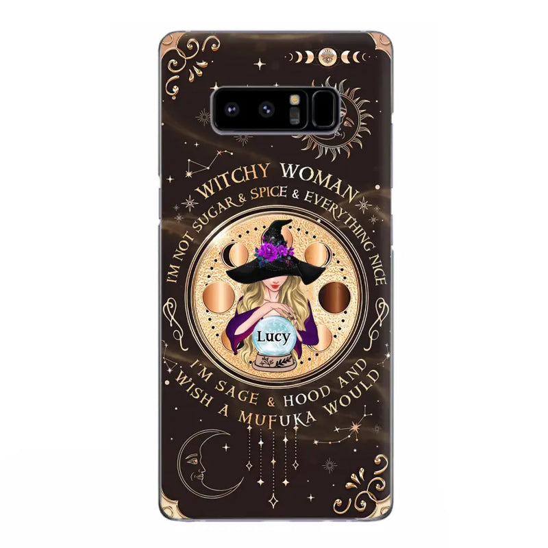 Personalized Witchy Woman Phone Case - Gift Idea For Witch/Friends/Birthday/Halloween Day - I'm Not Sugar & Spice & Everything Nice - Case For iPhone/Samsung