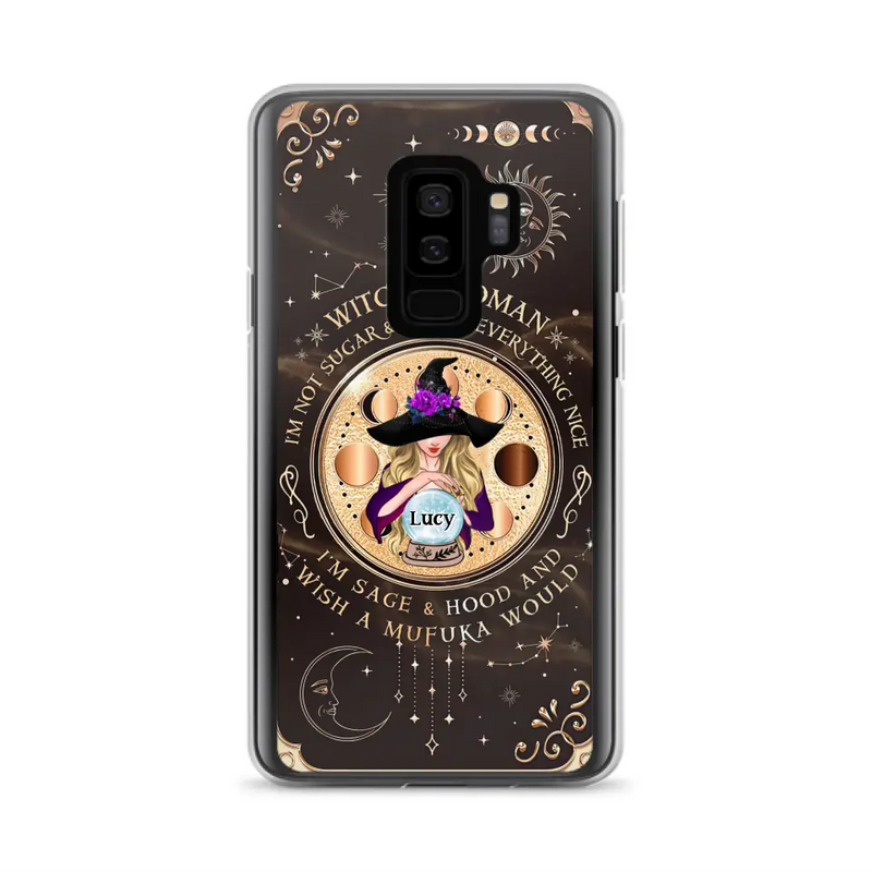 Personalized Witchy Woman Phone Case - Gift Idea For Witch/Friends/Birthday/Halloween Day - I'm Not Sugar & Spice & Everything Nice - Case For iPhone/Samsung