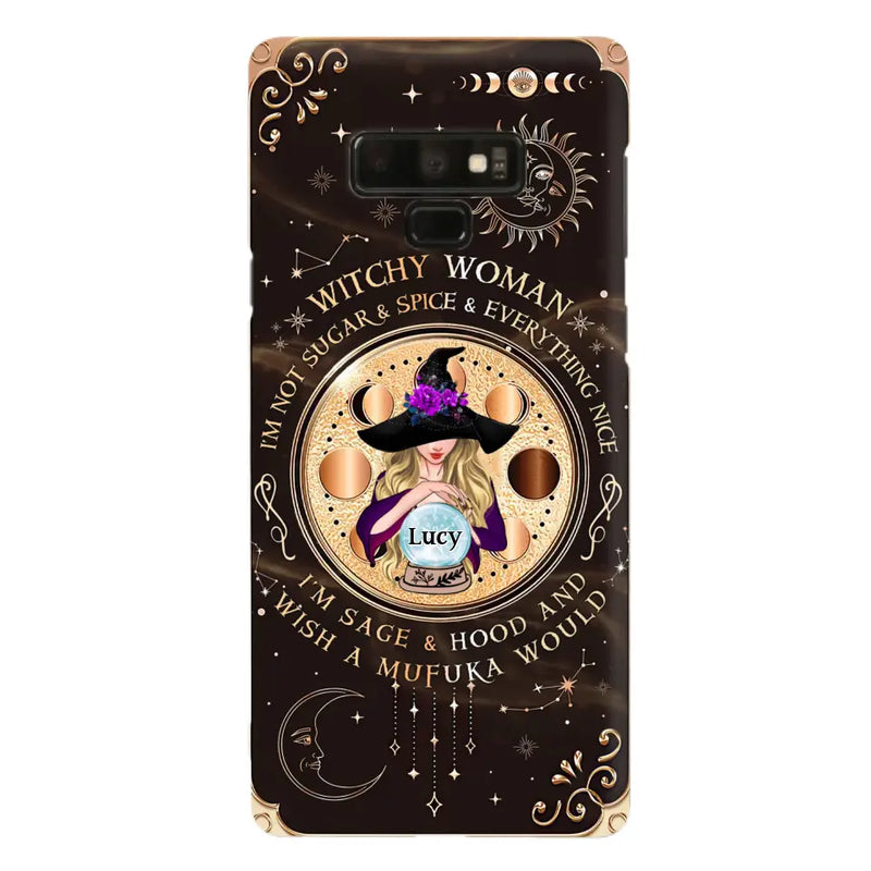Personalized Witchy Woman Phone Case - Gift Idea For Witch/Friends/Birthday/Halloween Day - I'm Not Sugar & Spice & Everything Nice - Case For iPhone/Samsung