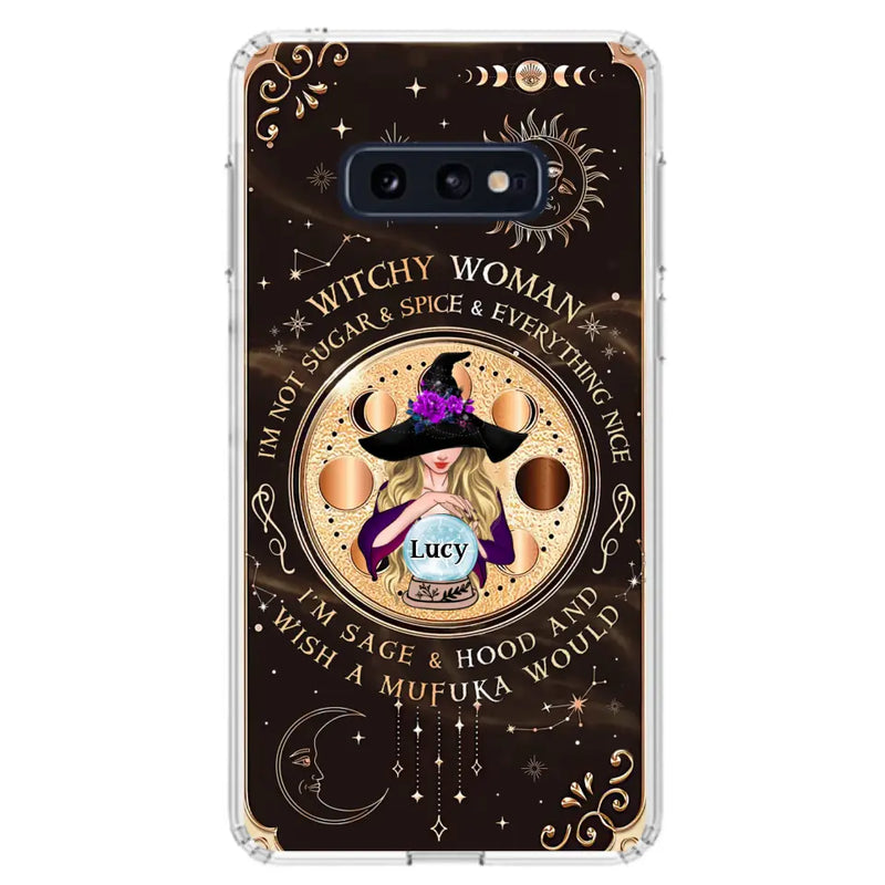 Personalized Witchy Woman Phone Case - Gift Idea For Witch/Friends/Birthday/Halloween Day - I'm Not Sugar & Spice & Everything Nice - Case For iPhone/Samsung