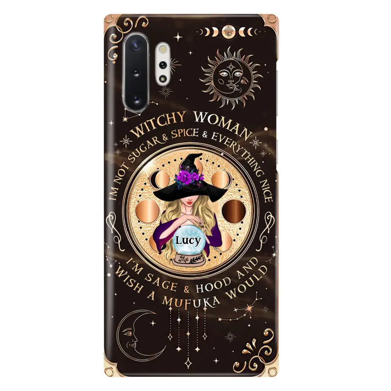 Personalized Witchy Woman Phone Case - Gift Idea For Witch/Friends/Birthday/Halloween Day - I'm Not Sugar & Spice & Everything Nice - Case For iPhone/Samsung