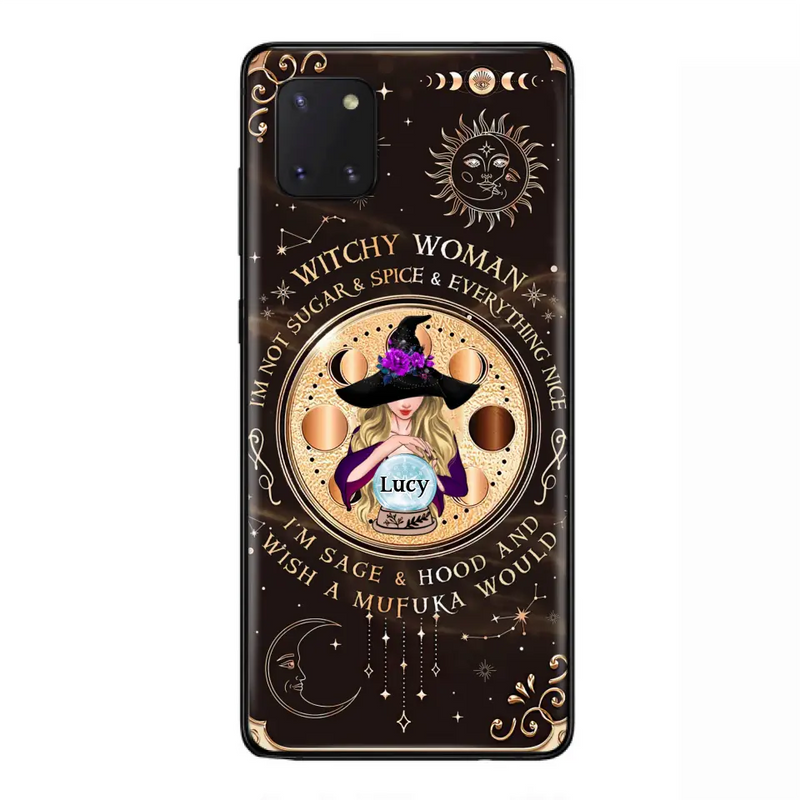 Personalized Witchy Woman Phone Case - Gift Idea For Witch/Friends/Birthday/Halloween Day - I'm Not Sugar & Spice & Everything Nice - Case For iPhone/Samsung