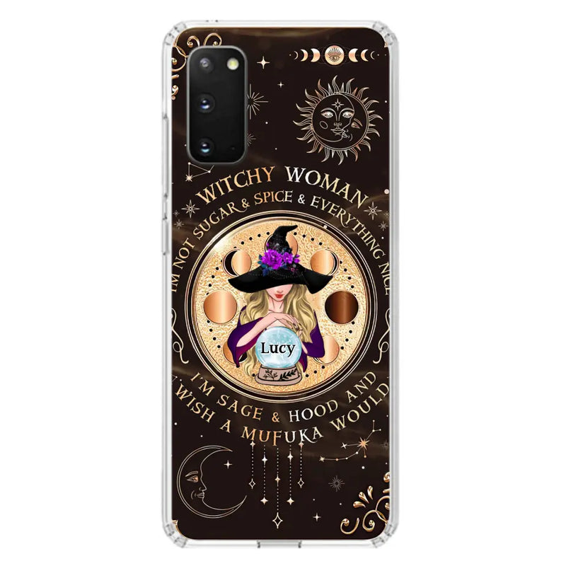 Personalized Witchy Woman Phone Case - Gift Idea For Witch/Friends/Birthday/Halloween Day - I'm Not Sugar & Spice & Everything Nice - Case For iPhone/Samsung