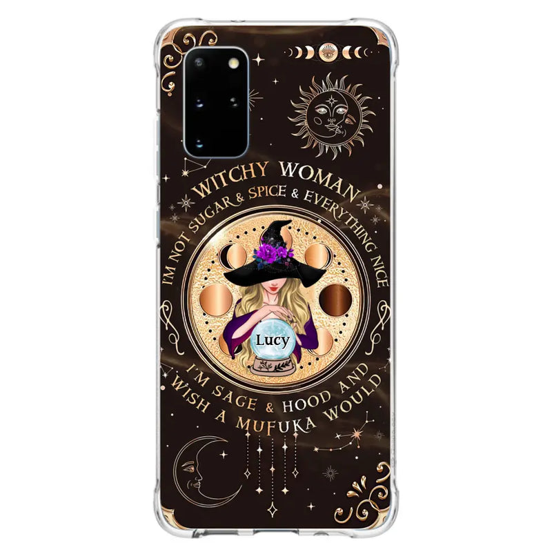 Personalized Witchy Woman Phone Case - Gift Idea For Witch/Friends/Birthday/Halloween Day - I'm Not Sugar & Spice & Everything Nice - Case For iPhone/Samsung