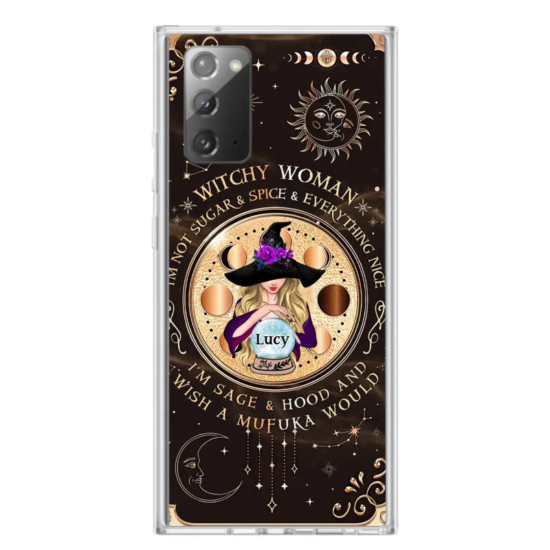 Personalized Witchy Woman Phone Case - Gift Idea For Witch/Friends/Birthday/Halloween Day - I'm Not Sugar & Spice & Everything Nice - Case For iPhone/Samsung