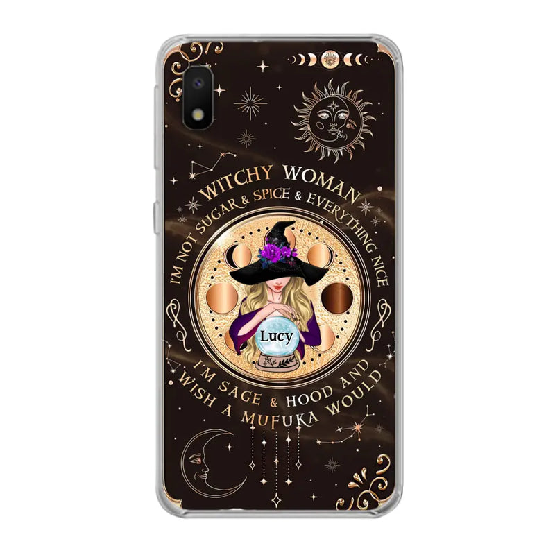 Personalized Witchy Woman Phone Case - Gift Idea For Witch/Friends/Birthday/Halloween Day - I'm Not Sugar & Spice & Everything Nice - Case For iPhone/Samsung