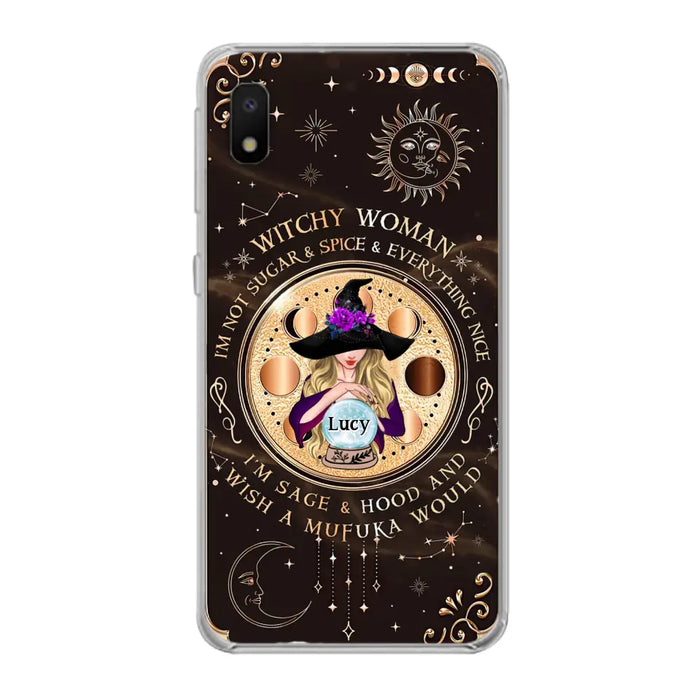 Custom Personalized Witchy Woman Phone Case - Gift Idea For Witch/ Friends/ Birthday/ Halloween Day - I'm Not Sugar & Spice & Everything Nice - Case For iPhone/Samsung