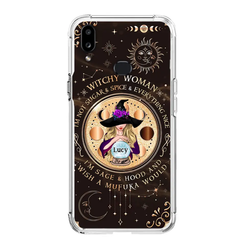 Personalized Witchy Woman Phone Case - Gift Idea For Witch/Friends/Birthday/Halloween Day - I'm Not Sugar & Spice & Everything Nice - Case For iPhone/Samsung