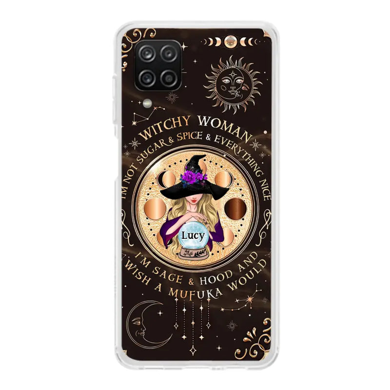 Personalized Witchy Woman Phone Case - Gift Idea For Witch/Friends/Birthday/Halloween Day - I'm Not Sugar & Spice & Everything Nice - Case For iPhone/Samsung