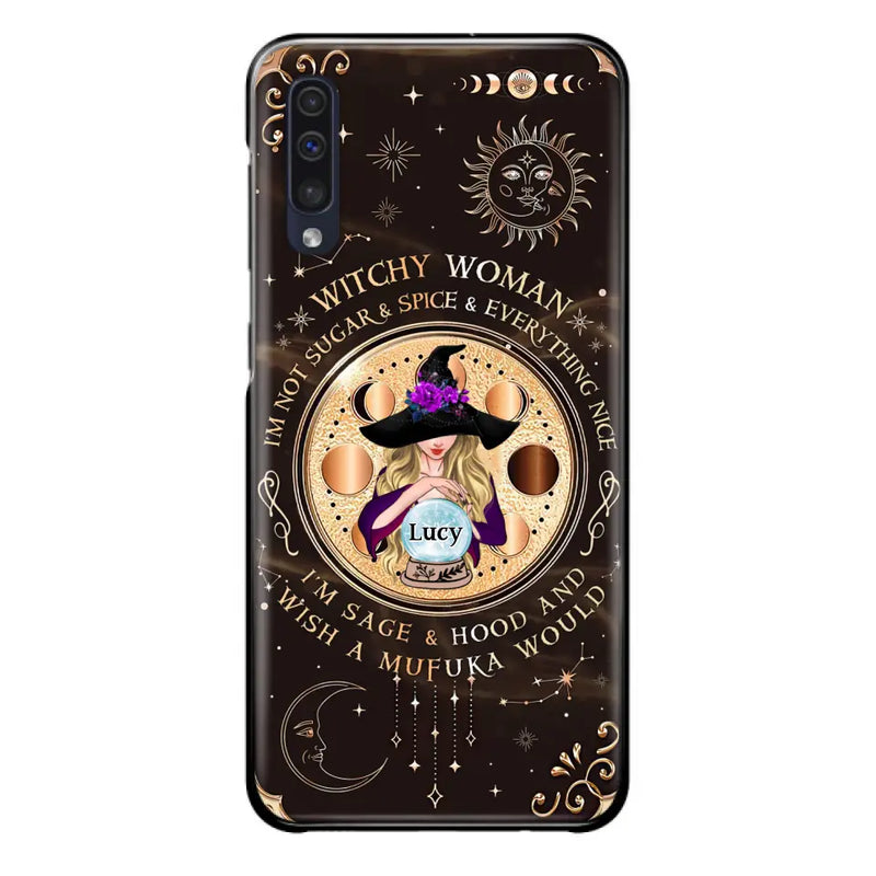 Personalized Witchy Woman Phone Case - Gift Idea For Witch/Friends/Birthday/Halloween Day - I'm Not Sugar & Spice & Everything Nice - Case For iPhone/Samsung