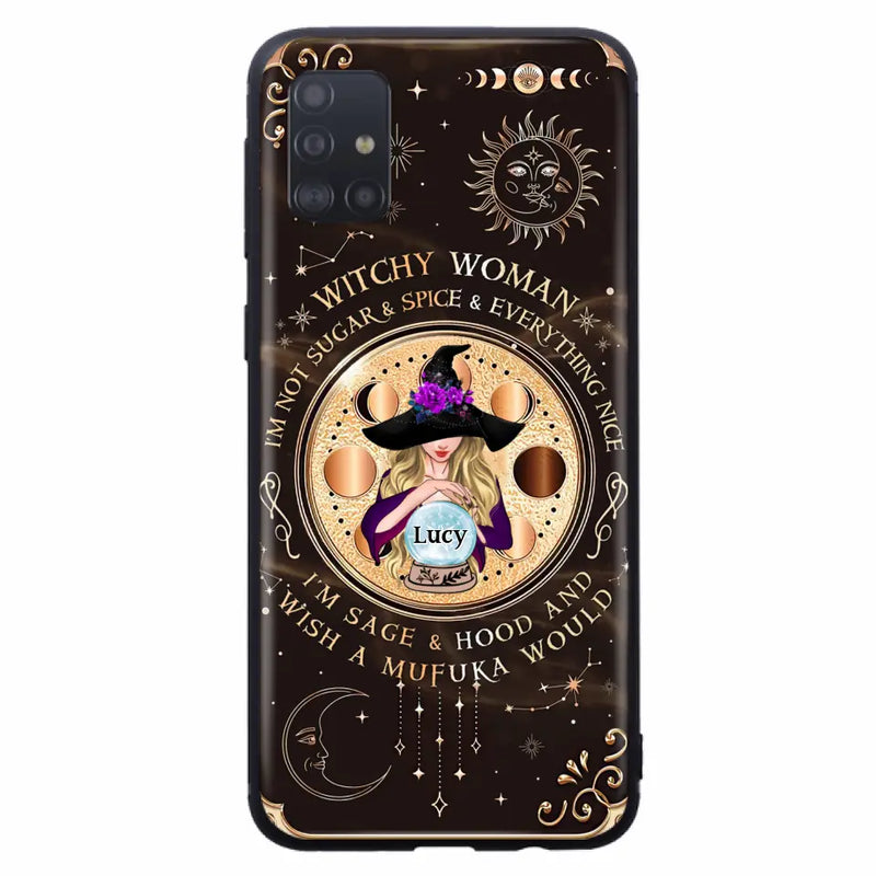 Personalized Witchy Woman Phone Case - Gift Idea For Witch/Friends/Birthday/Halloween Day - I'm Not Sugar & Spice & Everything Nice - Case For iPhone/Samsung