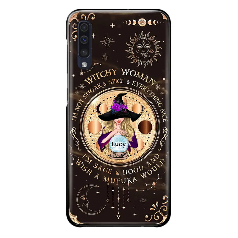 Personalized Witchy Woman Phone Case - Gift Idea For Witch/Friends/Birthday/Halloween Day - I'm Not Sugar & Spice & Everything Nice - Case For iPhone/Samsung
