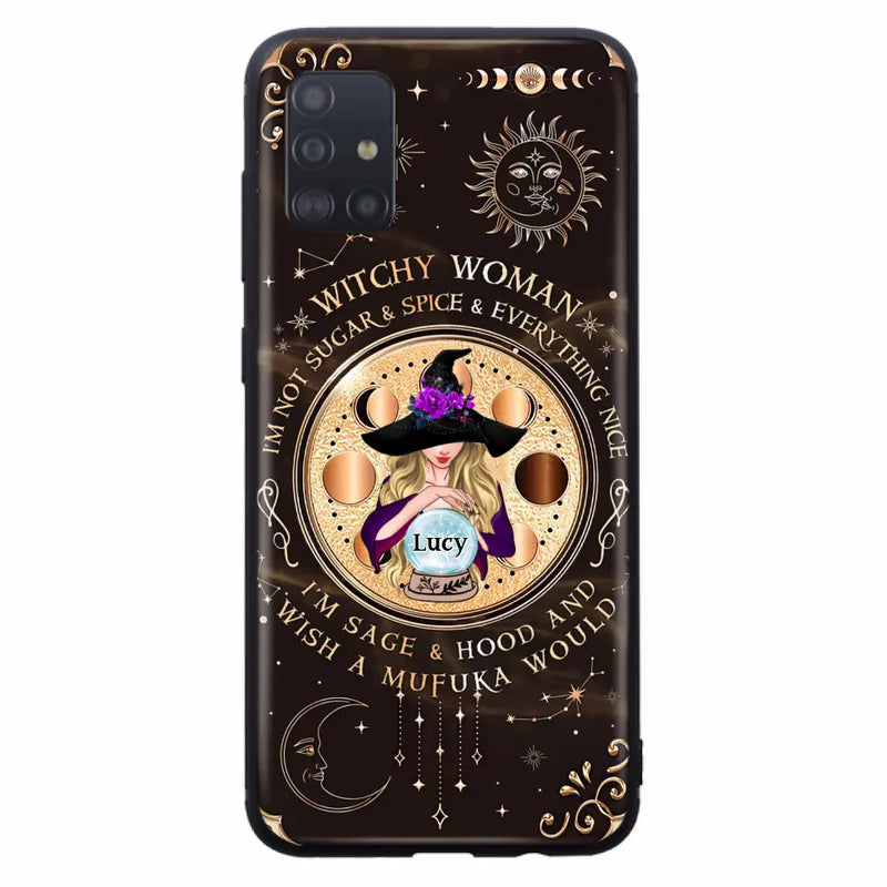 Personalized Witchy Woman Phone Case - Gift Idea For Witch/Friends/Birthday/Halloween Day - I'm Not Sugar & Spice & Everything Nice - Case For iPhone/Samsung