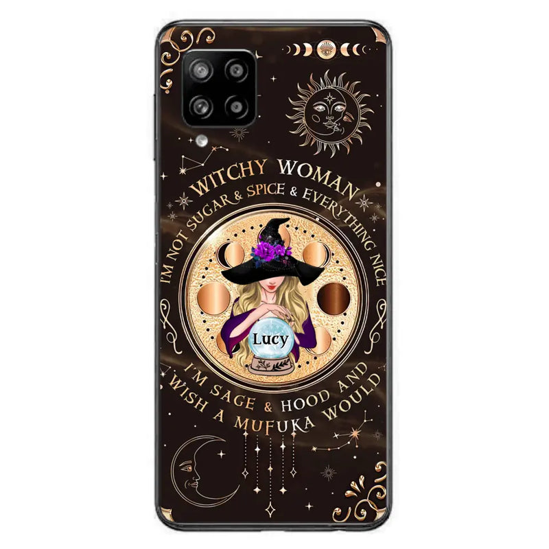 Personalized Witchy Woman Phone Case - Gift Idea For Witch/Friends/Birthday/Halloween Day - I'm Not Sugar & Spice & Everything Nice - Case For iPhone/Samsung