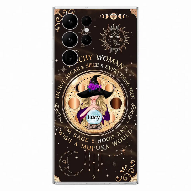 Personalized Witchy Woman Phone Case - Gift Idea For Witch/Friends/Birthday/Halloween Day - I'm Not Sugar & Spice & Everything Nice - Case For iPhone/Samsung