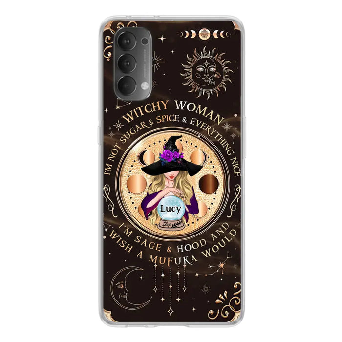 Custom Personalized Witchy Woman Phone Case - Gift Idea For Witch/ Friends/ Birthday/ Halloween Day - I'm Not Sugar & Spice & Everything Nice - Case For Xiaomi/ Oppo/ Huawei