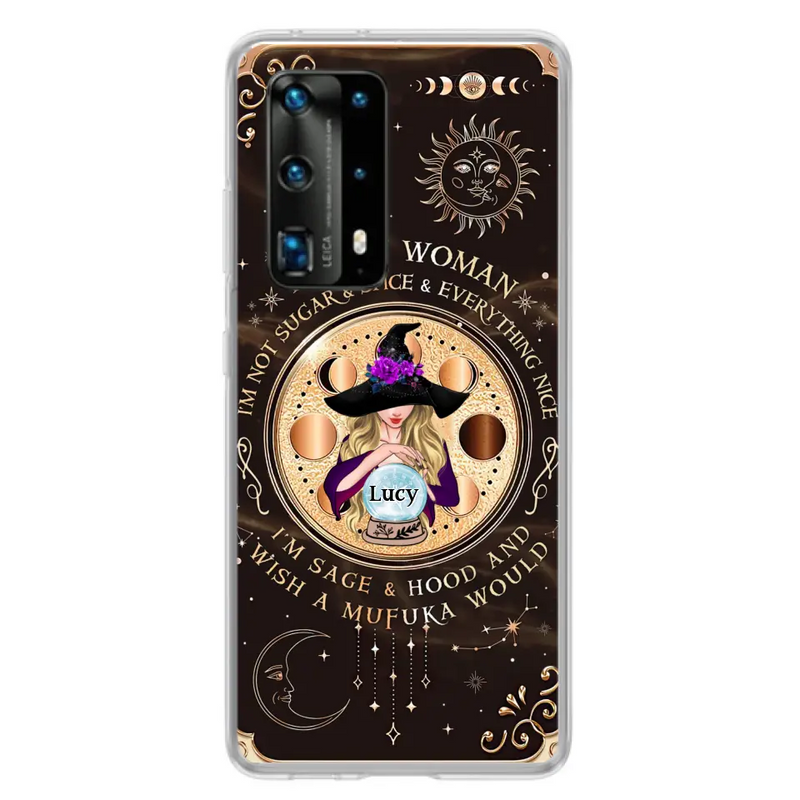 Personalized Witchy Woman Phone Case - Gift Idea For Witch/Friends/Birthday/Halloween Day - I'm Not Sugar & Spice & Everything Nice - Case For Xiaomi/Oppo/Huawei