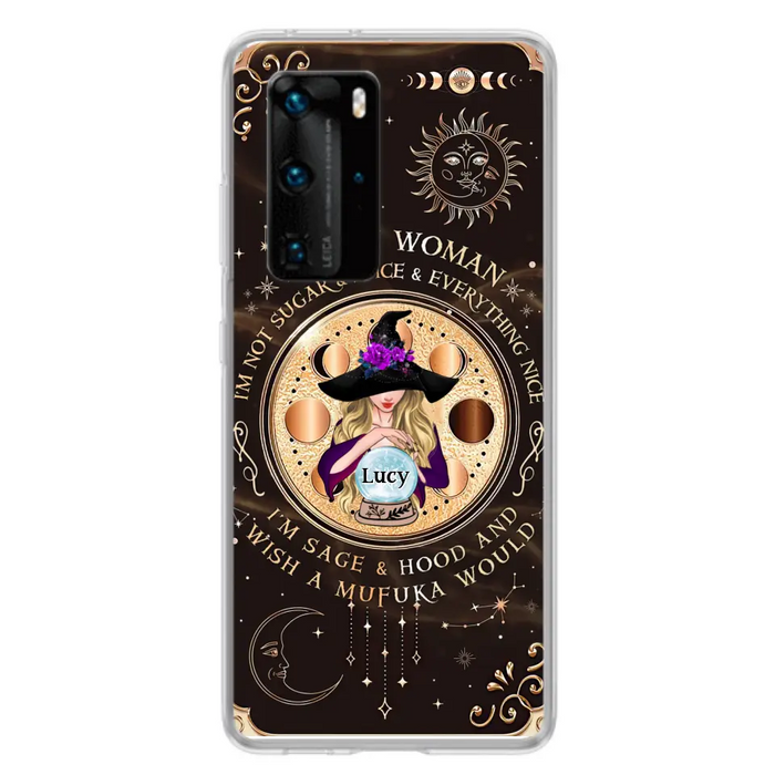 Custom Personalized Witchy Woman Phone Case - Gift Idea For Witch/ Friends/ Birthday/ Halloween Day - I'm Not Sugar & Spice & Everything Nice - Case For Xiaomi/ Oppo/ Huawei