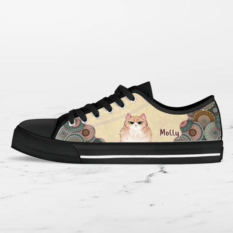 Personalized Cat Mom Canvas Sneakers - Up to 5 Cats - Mother's Day Gift Idea for Cat Lovers - Rockin' The Cat Mom Life