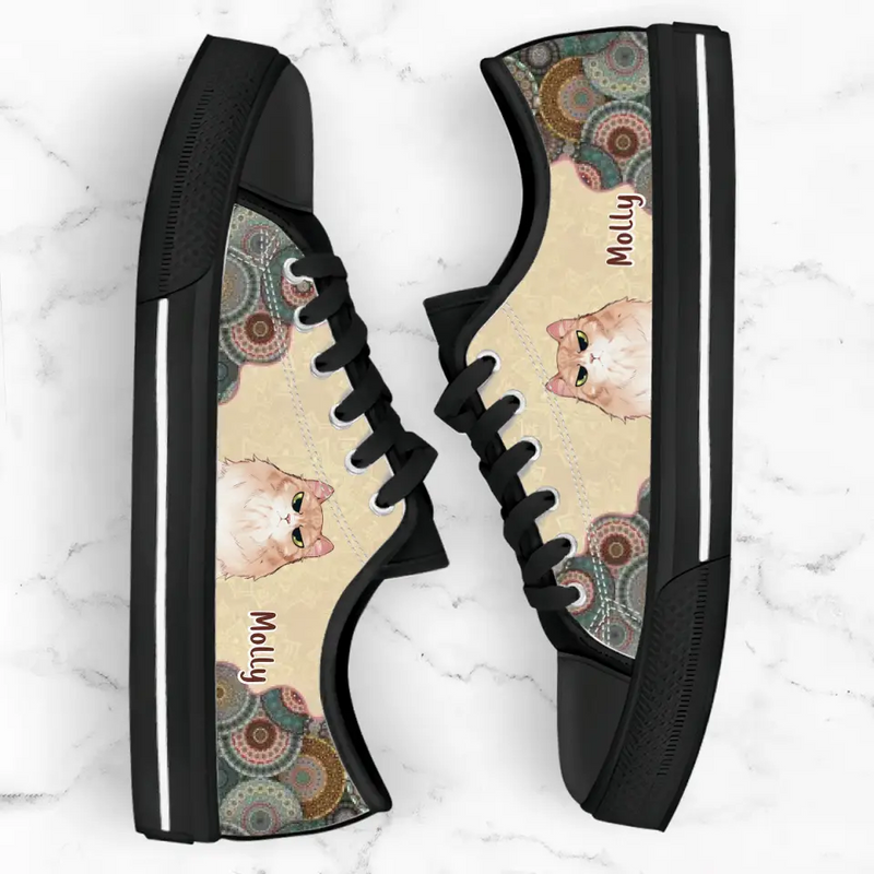 Personalized Cat Mom Canvas Sneakers - Up to 5 Cats - Mother's Day Gift Idea for Cat Lovers - Rockin' The Cat Mom Life