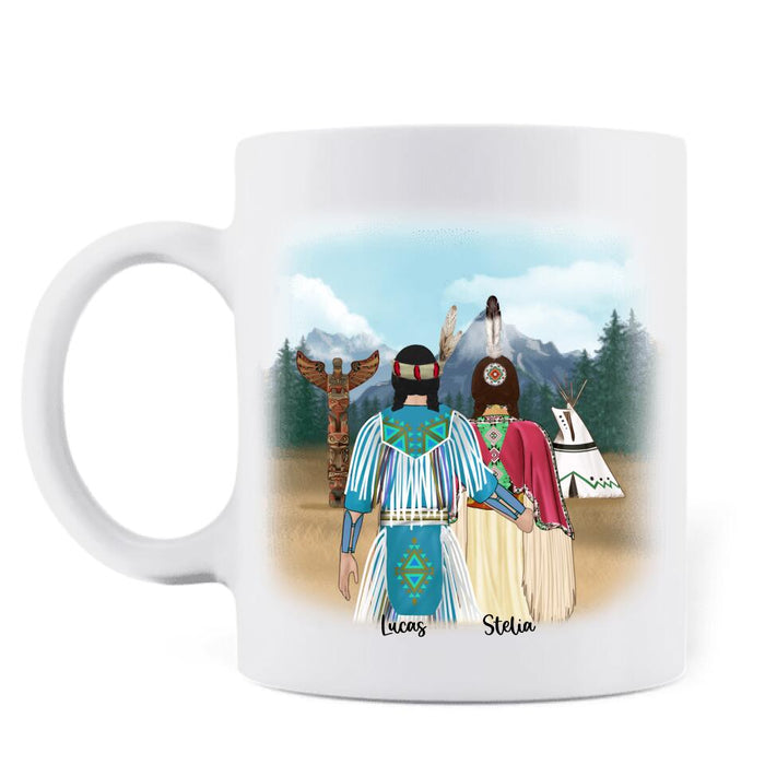 Custom Personalized Native American Couple Coffee Mug - Best Gift For Couples - Always Together