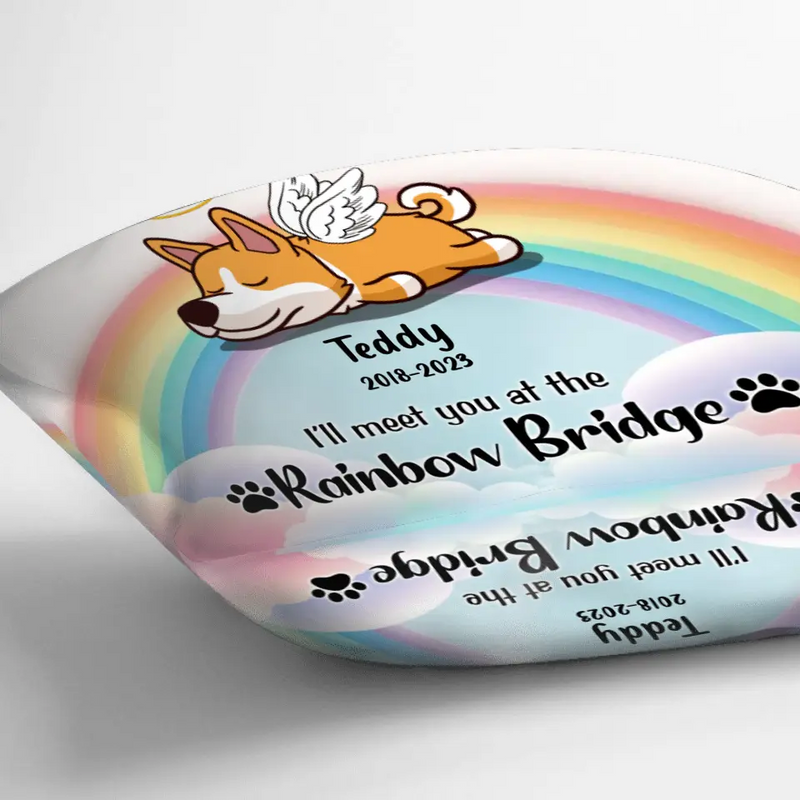 Personalized Memorial Dog Pillow Cover - Gift Idea For Dog Lovers/Mother's Day/ Father's Day - You May Be Gone From Sight.. But You're Never Gone From My Heart