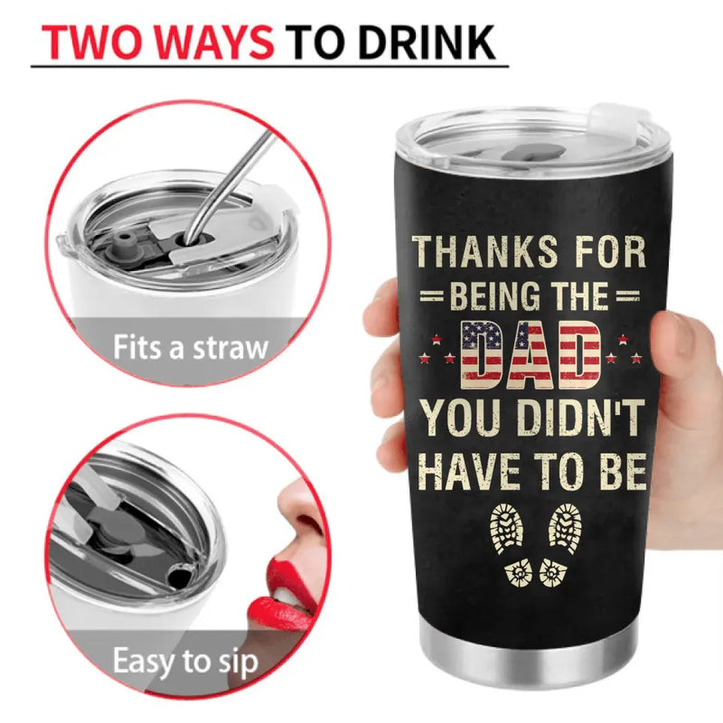 Personalized Step Father Tumbler - Father's Day Gift Idea For Step Father