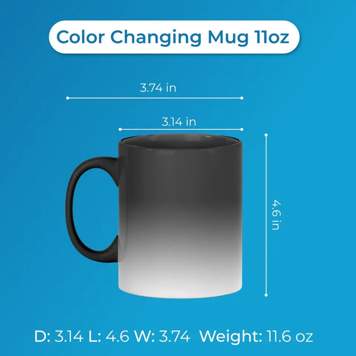 Custom Personalized Family Color Changing Beverage Mug - Parents with Upto 3 Children & 2 Pets - Gift Idea For Family/Father's Day - To My Dad