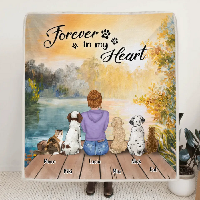 Personalized Pet Mom Fleece Blanket - Up to 5 Pets - Mother's Day Gift For Dog/Cat Lovers