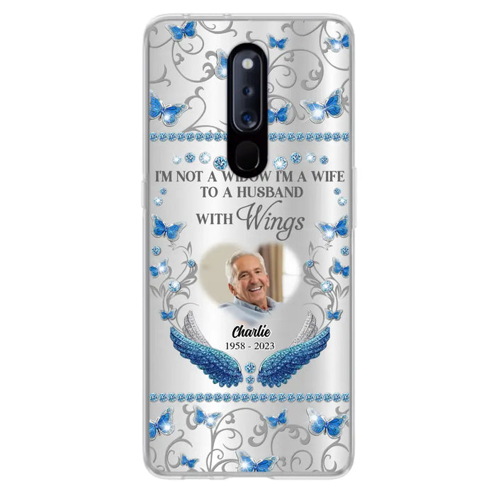 Custom Personalized Memorial Photo Phone Case - Memorial Gift Idea for Mother's Day/Father's Day - I'm Not A Widow I'm A Wife To A Husband With Wings - Cases For Oppo/Xiaomi/Huawei