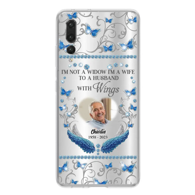 Personalized Memorial Photo Phone Case - Memorial Gift Idea for Mother's Day/Father's Day - I'm Not A Widow I'm A Wife To A Husband With Wings - Cases For Oppo/Xiaomi/Huawei