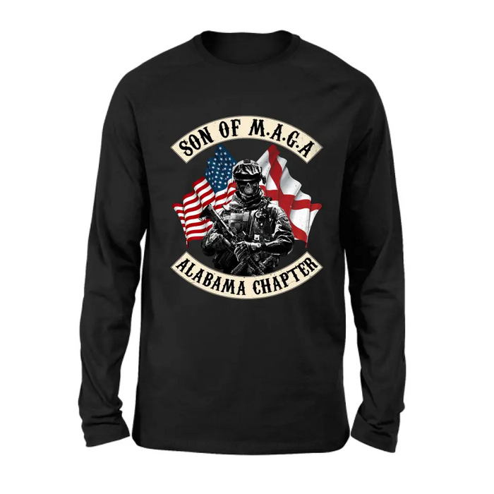 Personalized Veteran Unisex T-shirt/ Sweatshirt/ Long Sleeve - Hoodie - Gift Idea For Veteran/ Father's Day/ Birthday - Son Of M.A.G.A